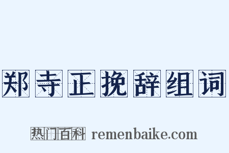 郑寺正挽辞组词是什么意思的图片